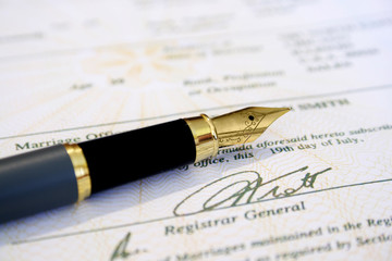 Marriage certificate