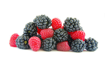 raspberry and blackberry