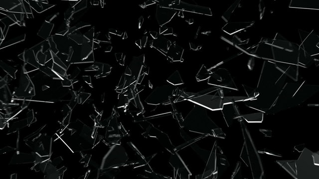 Frontline of a breaking glass.
