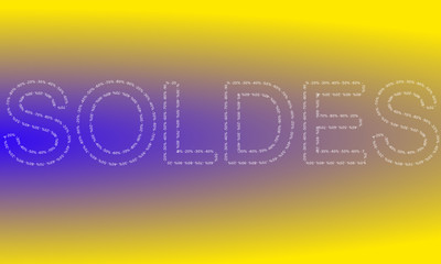 Soldes Fond jaune et bleu