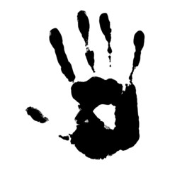 black hand print