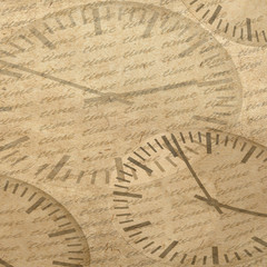 vintage wallpaper background with clock
