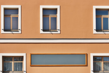 house with blank advertising sign