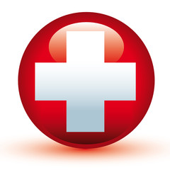 Obraz premium Switzerland Flag Vector Aqua