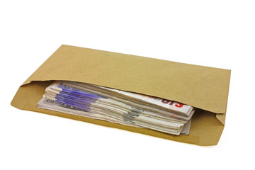cash in brown envelope