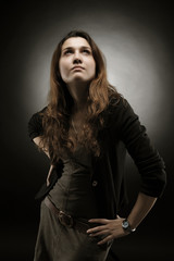 Portrait of a beautiful young woman