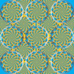 Photo sur Plexiglas Psychédélique Jubilé de diamant bleu (illusion de mouvement)