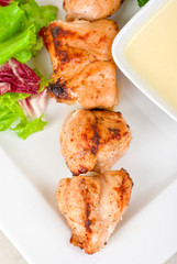 Grilled chicken kebab