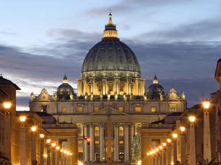 Naklejka premium Basilica di San Pietro, Vaticano, Roma