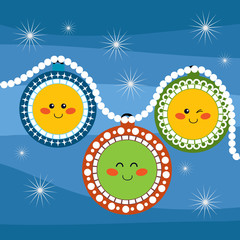 Happy faces Christmas decoration