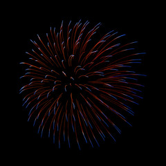 blue red firework