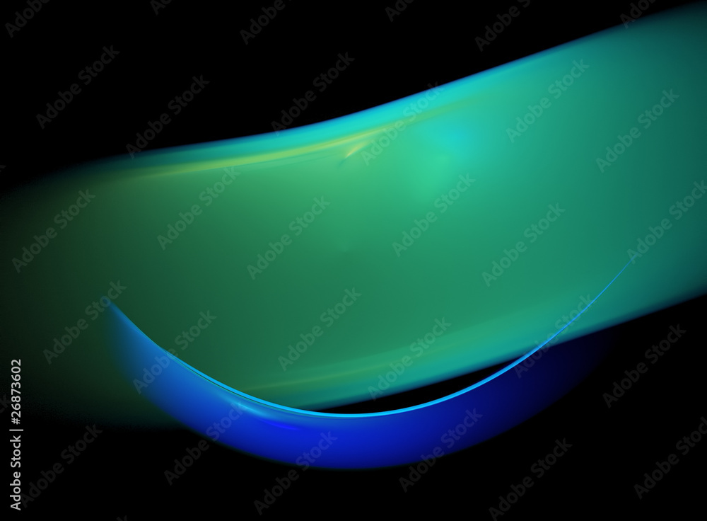 Poster abstract fractal background with green and blue line