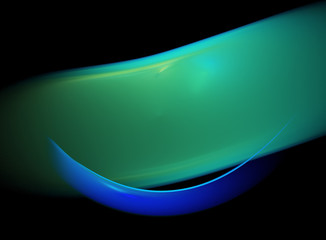 Obraz premium Abstract fractal background with green and blue line