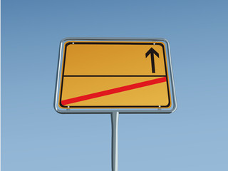 Ortsausgangsschild Vektor