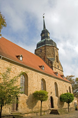 Fototapeta na wymiar Stadtkirche Bad Lauchstädt (Sachsen-Anhalt)