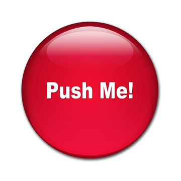 Boton brillante texto Push Me!