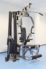 Gym equipment in the sport club