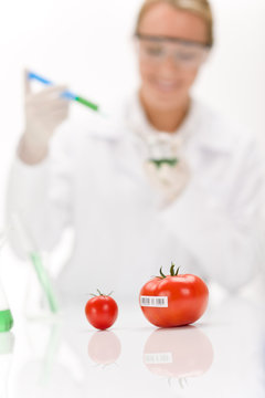 Genetic engineering - scientist in laboratory