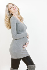 standing pregnant woman