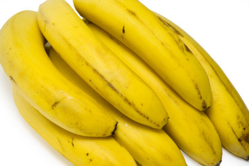 Bunch of bananas isolated on white background