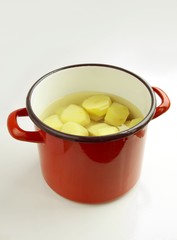 raw potatoes before cooking