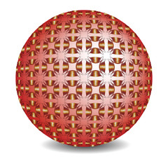 red bubble against white