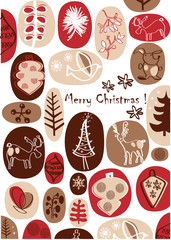 christmas card with hand drawing