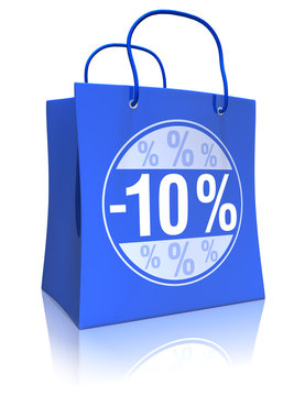 10% Rabatt Einkaufstasche - blau