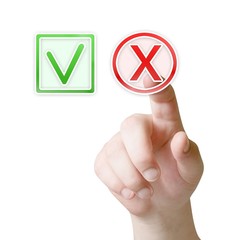 finger press on button