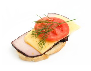 Fresh sandwich with vegetables