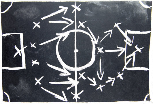 strategy plan on drawboard