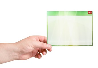 Computer window in hand