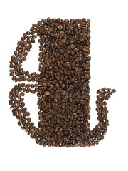 forma di caffettiera napoletana fatta con i chicchi di caffe