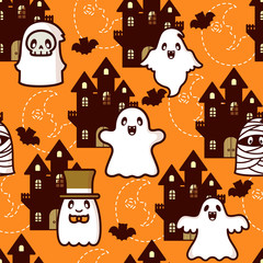 Materiał do szycia Duch Halloween Castle