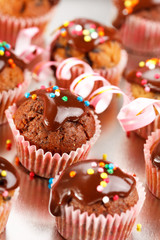muffins with chocolate