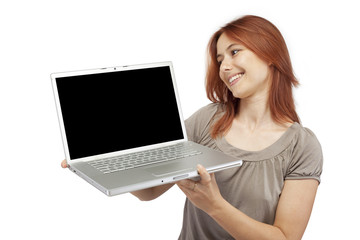 jeune femme ordinateur