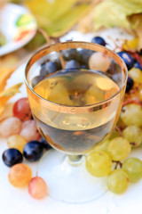 Grapes and wine