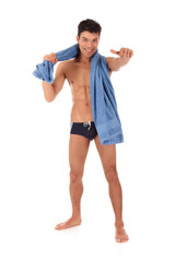Sexy attractive male swimmer,