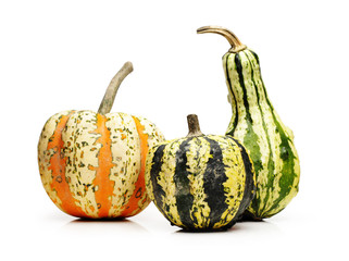 Three pumpkins