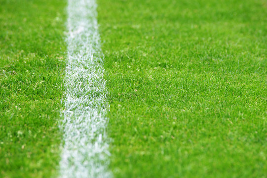 Fußball Rasen mit Linie - Soccer Grass