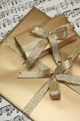 Weihnachtskarte in Gold