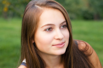 portrait of beautiful teenager  women outdoor