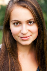 Fototapeta premium portrait of beautiful teenager women outdoor