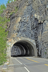 rock mountain tunnel