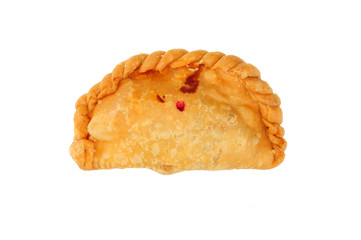 curry puff on white background