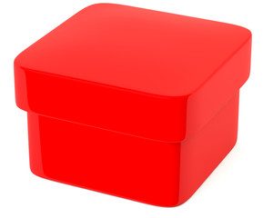 Red blank box isolated on white background
