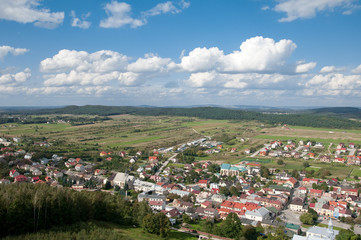 Fototapeta na wymiar Panorama z Zamku w Checinach