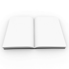 3d open blank book
