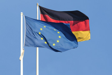 Bandiera europea e tedesca