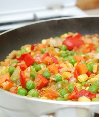 pan with vegetables